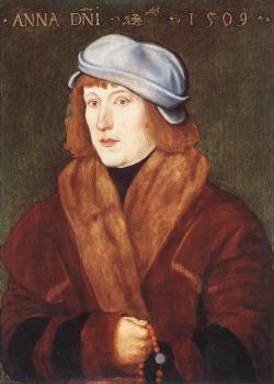 Hans Baldung Grien : Portrait of a Young Man with a Rosary